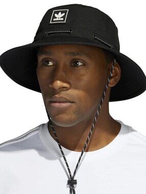 ADIDAS UTILITY 3.0 BOONIE HAT BLACK ADJUSTABLE OSFM CAMPING FISHING BUCKET STYLE